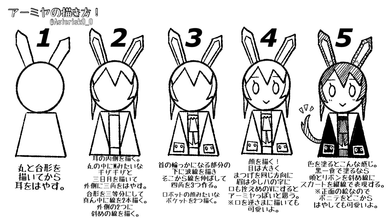 Ain アイン リハビリ中 アーミヤの簡単な描き方を考えてみた しかし 文章が多くなったw アークナイツ 明日方舟 Arknights T Co G1whzeokpx Twitter