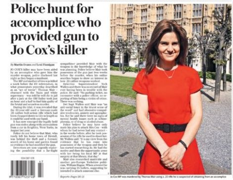 Just after the Referendum result was announced, disgustingly, Farage Gaslit the grieving family of Jo Cox & the whole country, stating that Brexit had been won “without a single bullet being fired" - just over a week after Jo had been assassinated by a far-right extremist.