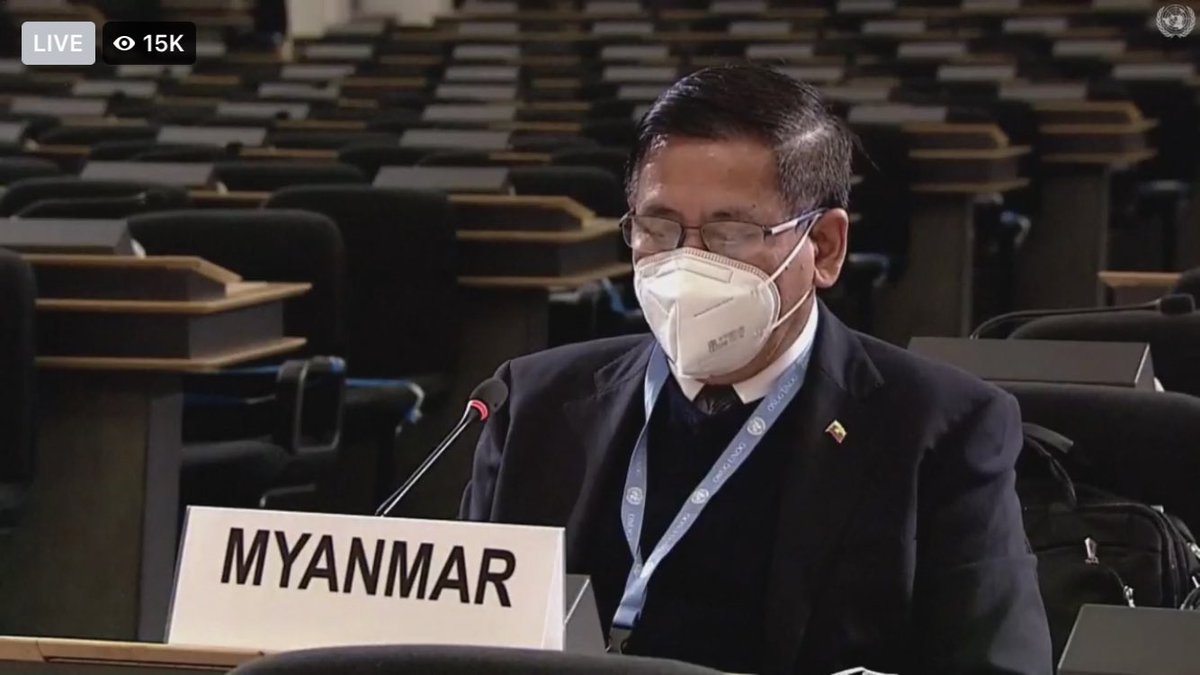 Myanmar UN Representative was lying about the whole situation in Myanmar at UN  Human Right Council Meeting.

FREE OUR LEADERS .
#WhatsHappeningInMyanmar 
#Feb12Coup