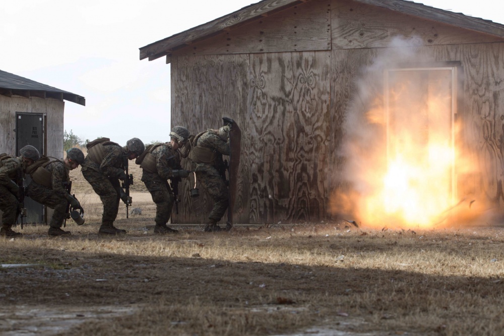 There are four basic ways of opening a door or making a hole in a wall for dismounted personnel that don’t have a handy tank to ‘blow the bloody doors off’; explosive, thermal, mechanical and cutting./4