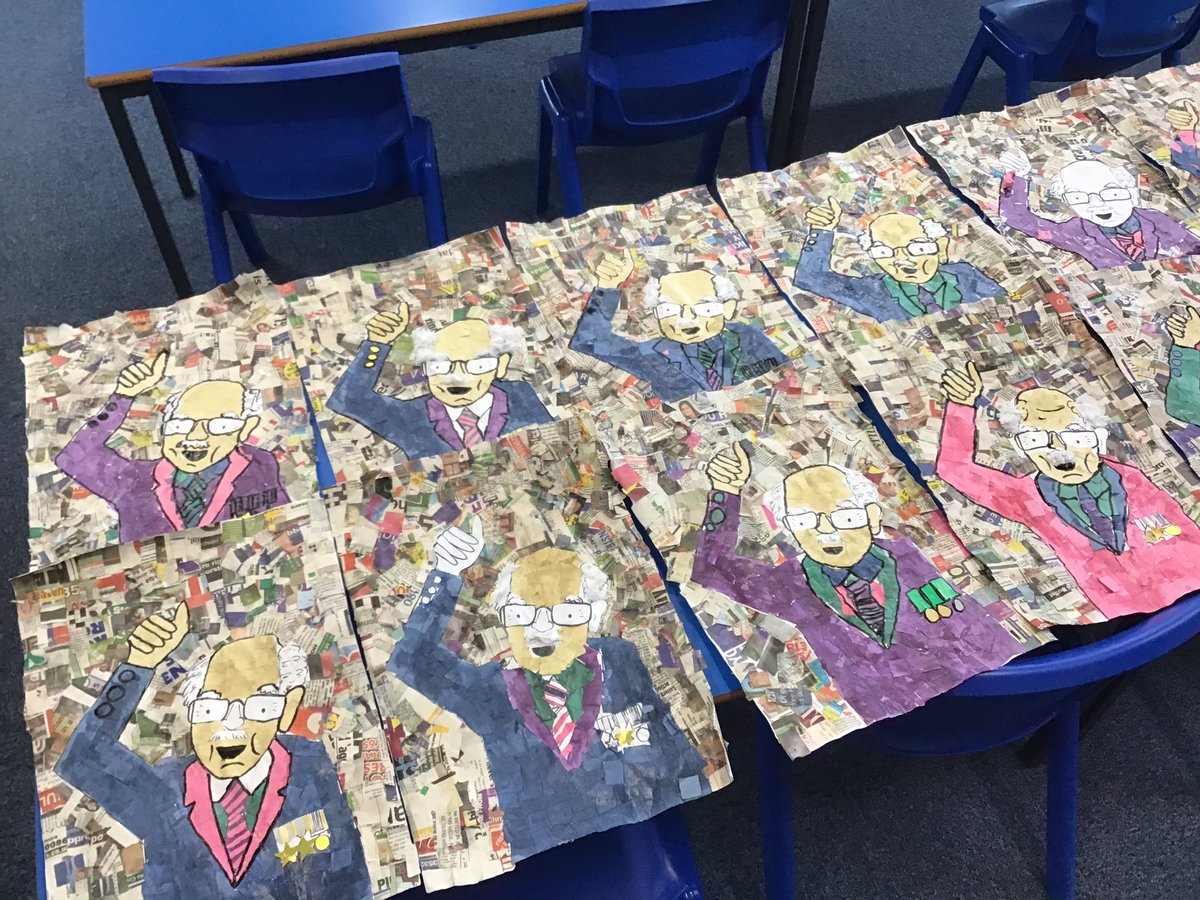 We will get through this. Our year 3 children <a href="/DevonshireJun/">Devonshire Junior</a> wanted to create a remembrance portrait for our inspiration, Sir Captain Tom Moore.