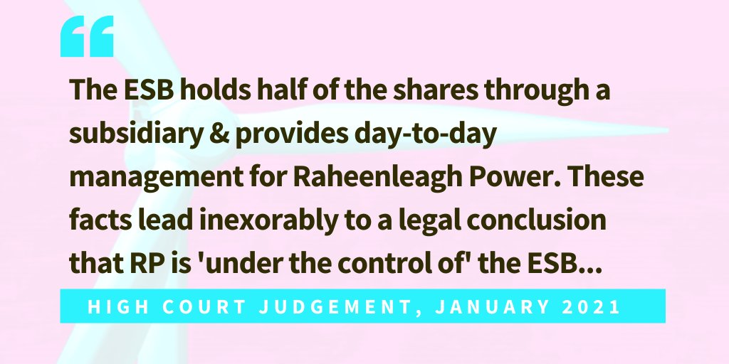 The campaign group were not satisfied and took their case to the High Court represented by  @FPLogueLaw.The judgement of Judge Alexander Owens came down firmly in their favour in a BIG MOVE for  #AIE...