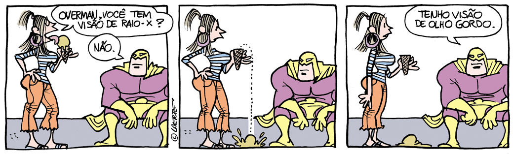tira de Overman, de 2004: 