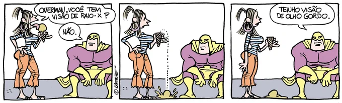 tira de Overman, de 2004: 