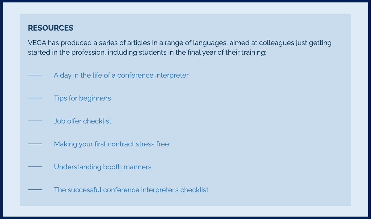 Now online! We revised all AIIC VEGA content to stay relevant for #1nt students &amp; #terps. Special thanks to <a href="/claucere/">Claudia Cereghino</a>, @KattyKauffman &amp; Louise Jarvis from VEGA for revising &amp; editing the original articles &amp; @aiiconline HQ for their support. aiic.org/site/world/joi… 
#AIICOutreach
