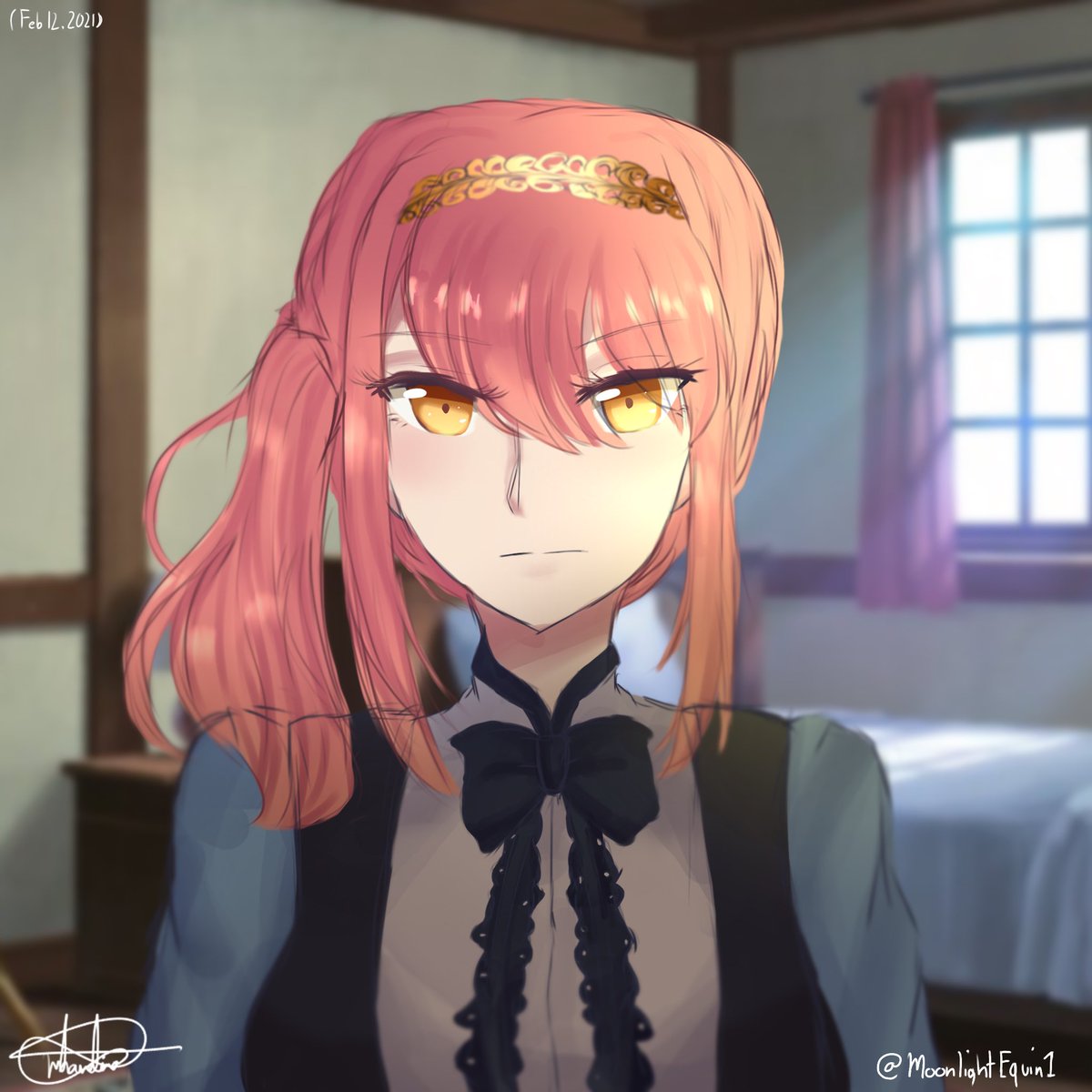 MoonlightEquin1's tweet photo. Another drawing for this month! More Cinderella Phenomenon stuff! Here’s a drawing of my favorite otome MC AKA Lucette Riella Britton! #art2021 #Lucette #cinphen #cinderellaphenomenon #otomemc #visualnovel #fanart https://t.co/xfDDfrg9ah