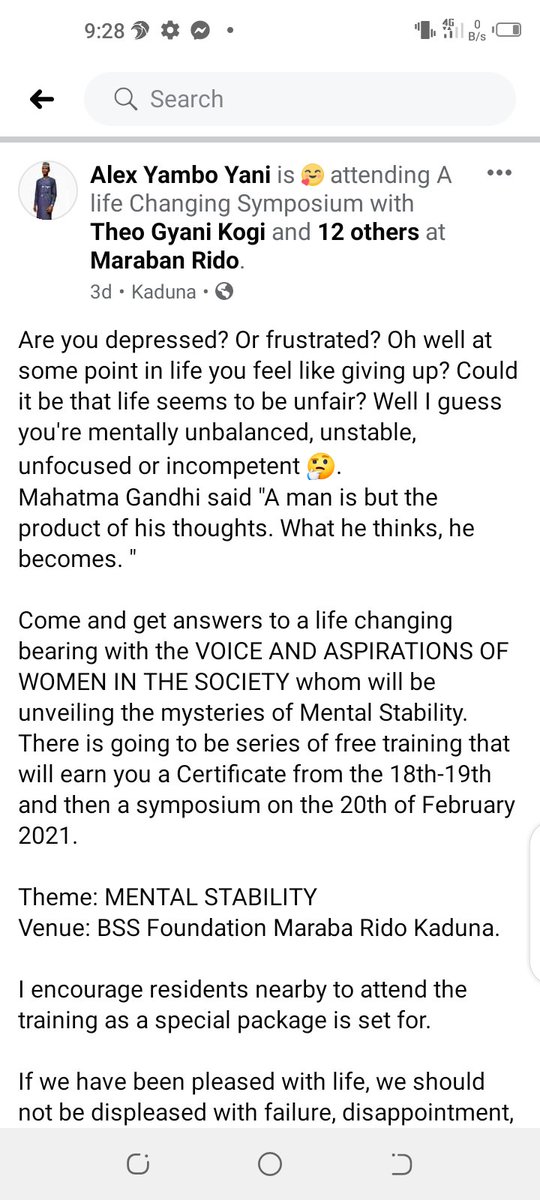 angela_auta's tweet photo. Mental Stability by
Voice and Aspirations of Women in the Society #IPeaceSK #WAWS @ShedrackDanlad3 @iamYarison @angela_auta https://t.co/vGYsSsrJKt