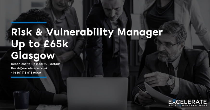 ExcelerateRec's tweet image. Are you experienced in both Risk &amp;amp; Compliance as well as Vulnerability Management? 

This customer focussed role, engaging with highly secure end users, might just be that step up in career that you&apos;ve been looking for.

Speak to Ross for more information.