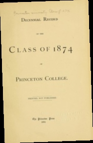 {Read/Download} Decennial record of the class of 1874 of Princeton col ...