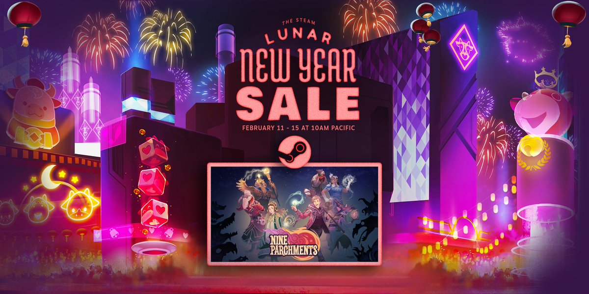 ✨ Steam Lunar New Year Sale 2021 ✨

Nine Parchments and other Frozenbyte titles are up to 80% off on Steam until February 15th!

Check out Nine Parchments and other Frozenbyte game sales over at Steam: bit.ly/3eB0A2p
