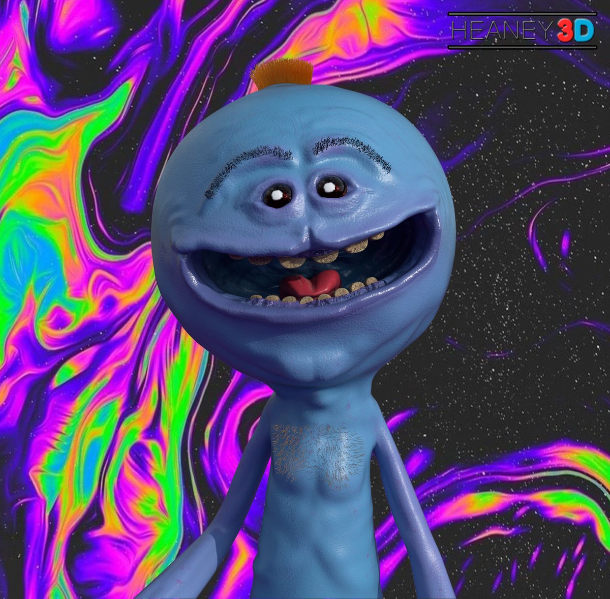 Heaney_3D's tweet photo. Mr Meeseeks Alt - Rick and Morty  #3d #art #fanart #character #model #sculpt #mrmeeseeks #rickandmorty #cg #cgi #3dart #gamer #gaming #gamedev #gamedevelopment #creepy #dirty #nasty #realistic #scary https://t.co/JG0AtHAg0k