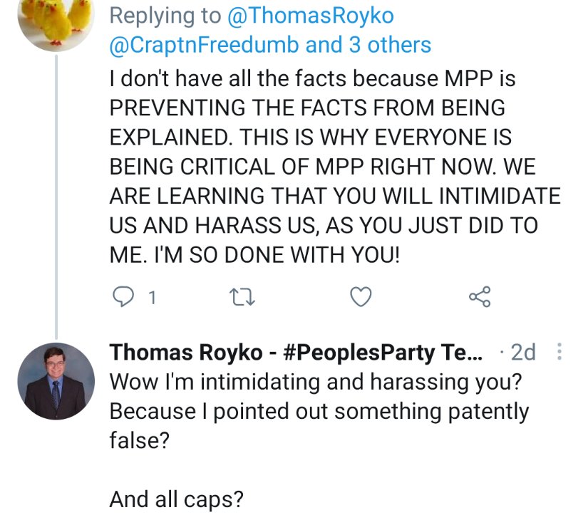 Thomas LIES about "pointing out things patently false." Oh, quite the contrary. He is COMPLICIT in creating propaganda fodder like you may have saw in the so-called "response statement to ORLA."   #ThomasLies  #MPTea  #RecallMPP  #PeoplesParty  #UnfollowMPP