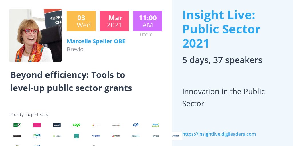 Interested in how we can level 🆙 public sector grants? Don't miss our <a href="/DigiLeaders/">Digital Leaders</a> Insights Live #PublicSector talk on 3 March! register here 👇insightlive.digileaders.com/talks/beyond-e…