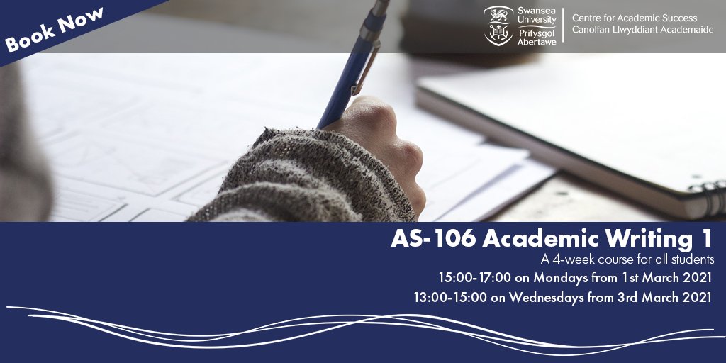 If you’ve missed the start of our highly popular academic writing course, don’t worry! You can join mid-course, or sign up to the next one, which starts in March.

Find out more and sign up here: tinyurl.com/yy9pm2gp

#swanseauni #swanseauniversity