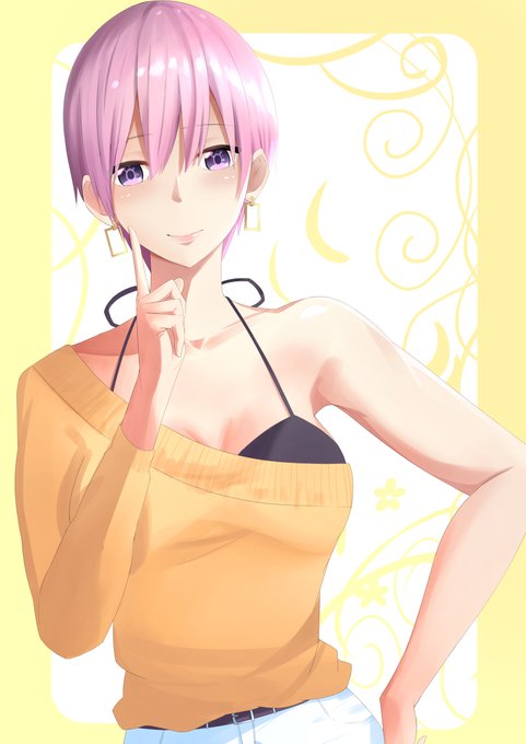 POMme(ぽむ)さんがTwitterに投稿した中野一花(五等分の花嫁)のイラスト。