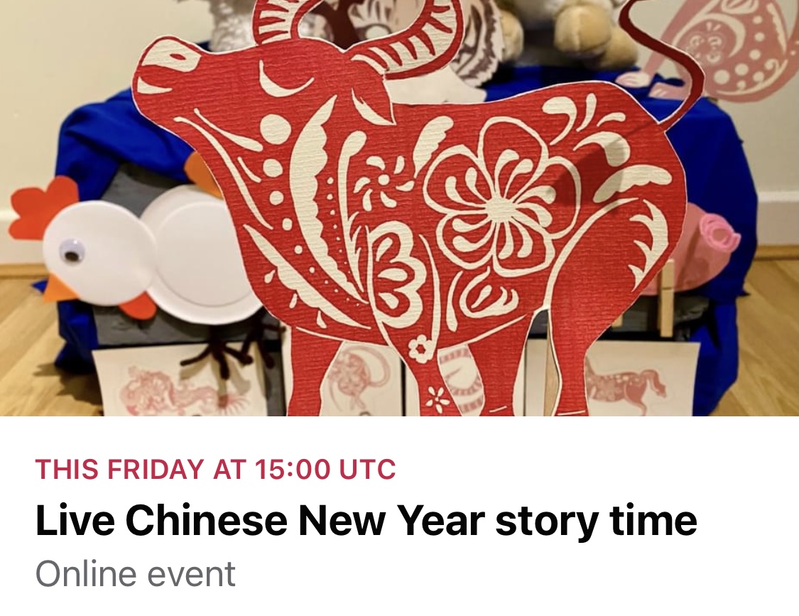 MaggieRoseBooks's tweet photo. Don't forget our Chinese New Year Story Time is today at 3pm

If you can't watch it live today, don't worry, the video will appear on our page after the event &amp; you can watch it anytime over the weekend or during half term!

https://t.co/cwNWsNw751

#ChineseNewYear #LunarNewYear https://t.co/dHFKeQXSi3