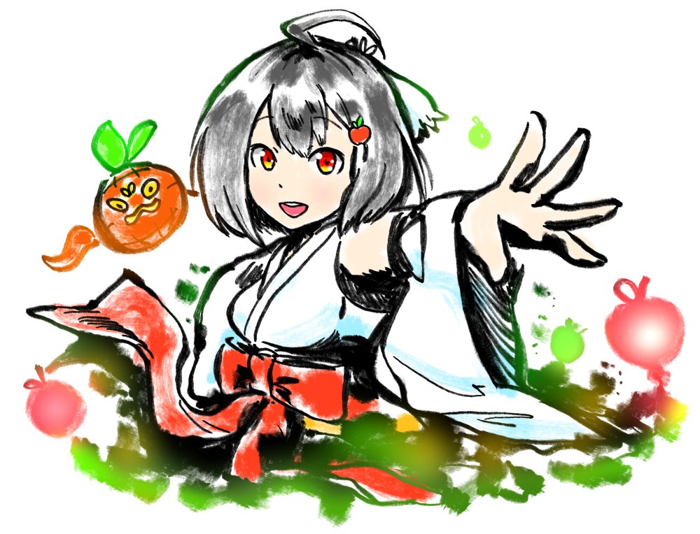 eiji678's tweet image. こりんこりん！🍎🍏

（同じ東北地方だから描かないわけがないよなぁ！！）
#アートりんこ