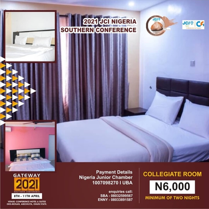 gateway_2020's tweet photo. Note: Booking must be made for minimum of two nights and send evidence of payment to 08032599567 https://t.co/7Fa4FW69bp