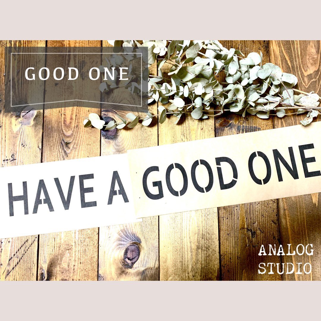 ANALOG_STUDIO's tweet photo. ステンシルシートのご紹介です
『GOOD ONE』
訳 : 良い一日を

【SHOP】
▷ https://t.co/O22xRK9kY0
▷ https://t.co/HoK2A34ay8 @Creema_jp
【Instagram】
▷ メイン @as_stencil
▷商品一覧 @analog_studio_

#ステンシル #ステンシルシート https://t.co/JaUY3UNKIr