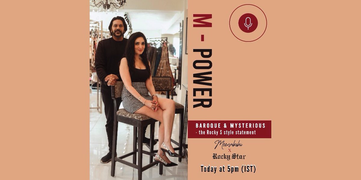 The Rocky Star style statement is fun, versatile & baroque! Join Meenakshi and him on the M-Power episode filled with candid chats on this renowned designer’s ever evolving creative journey. Tune in: linktr.ee/meenakshikuwad… #rockystar #podcast #celebritydesigner #fashiondesigner