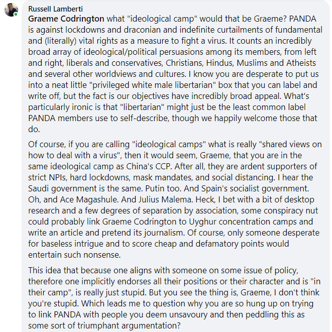 Russell Lamberti on Twitter "Graeme Codrington wants to put PANDA into