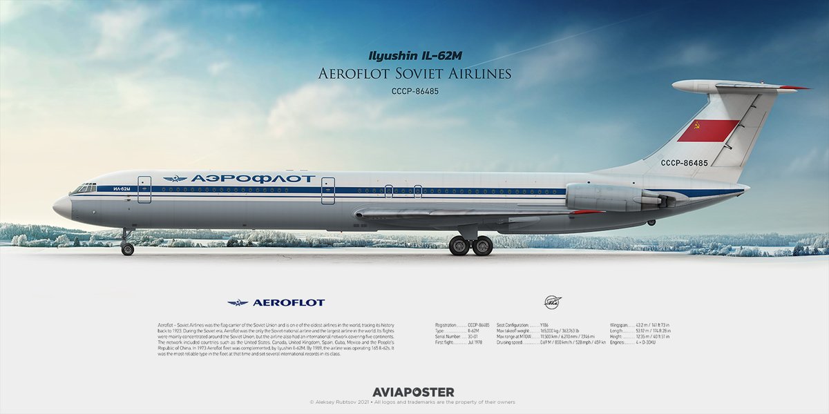 Rulexy2's tweet photo. Ilyushin Il-62M Aeroflot – Soviet Airlines CCCP-86485
Poster for Aviators.
#aviationprints #aviationart #aircraftpicture #aircraftprints #Il62M #Il62 #Ilyushin62M #Ilyushin62 #Ilyushin #SovietAirplane #AeroflotSovietAirlines #Aeroflot #SovietAirlines https://t.co/cfejXM8Zsm