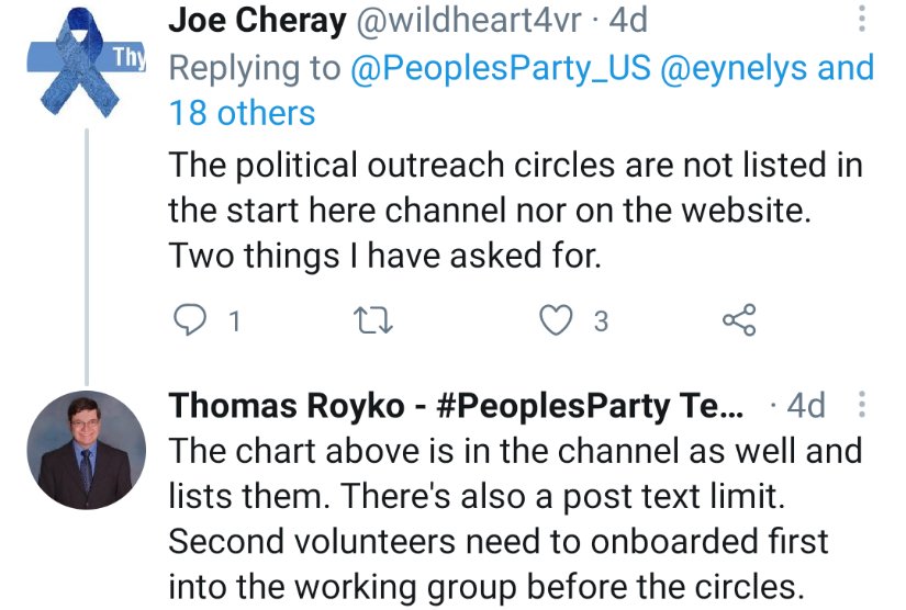 And of course, 1 thing that Thomas LOVES to do is LIE to parents of disabled persons WHILE using his own disability as "reason he can say & do whatever." The "chart" reference is to a Pdf of an always incomplete org chart.  #ThomasLies  #MPTea  #RecallMPP  #PeoplesParty  #UnfollowMPP