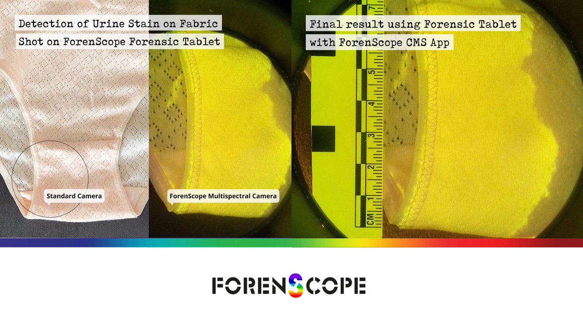 ForenScope on X: We demonstrated the performance of urine stain