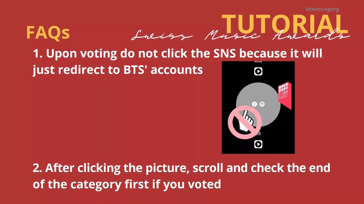 • Swiss Music Awards 2021— ends today 02/12BTS has been nominated for 'Best Group International' at the Swiss Music Awards 2021 a largest awarding ceremony for music in Switzerland! :  https://swissmusicawards.ch/voting/&nbsp;