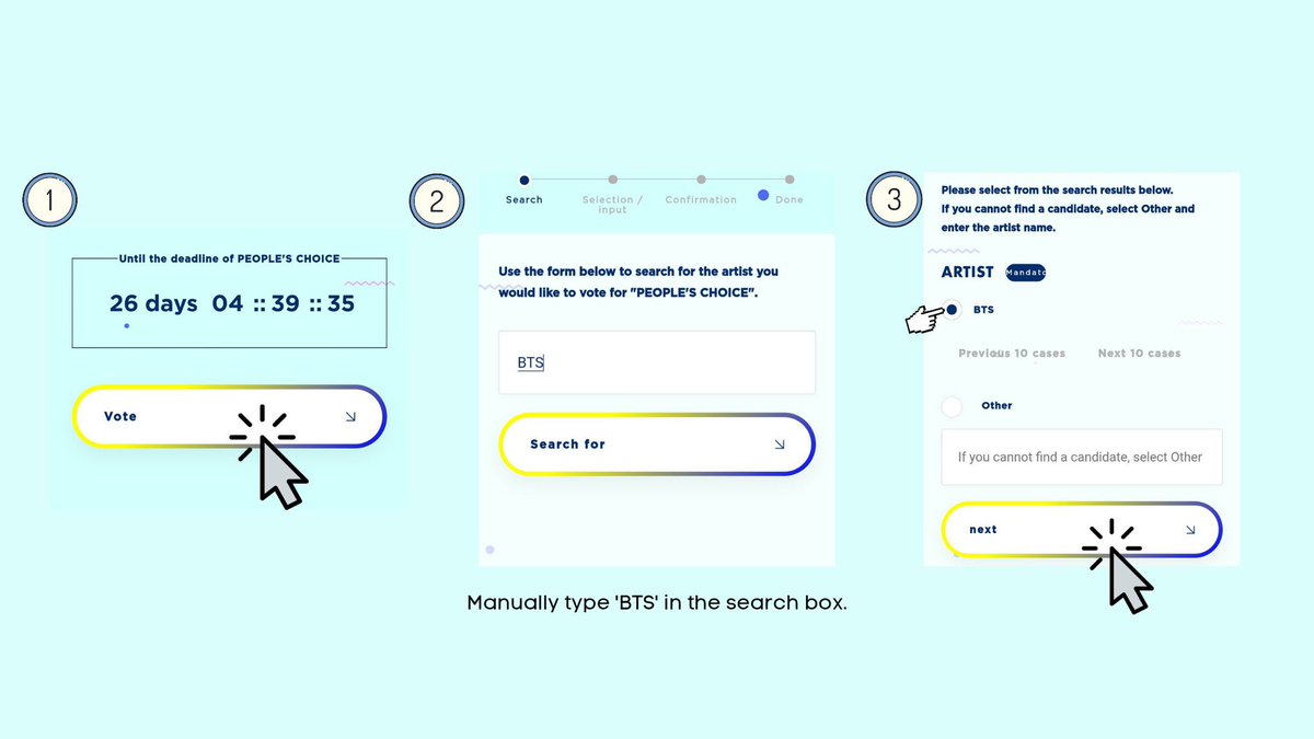 • Space Shower Music Awards 2021- ends on feb 28th at 23:59 JST. @BTS_twt has been nominated for People's Choice Award at the 2021 Space Shower Music Awards one of the biggest music awarding show in Japan! vote here:  http://awards.spaceshower.jp/2021/choice/&nbsp; tutorial: