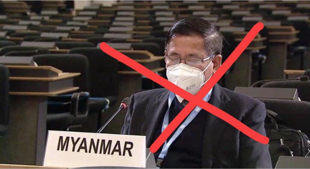 He does not represent Myanmar people. He’s one of state rebels from the Military Coup , under Min Aung Hlaing. He’s insulting not only us but also all the democratic countries throughout the world. 
#WhatsHappeningInMyanmar