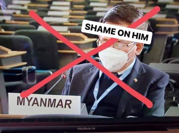dandelionbyun's tweet photo. The UN Myanmar Representative DOES NOT represent the voices of Myanmar people AT ALL. Shame on him for lying and covering up the real situation happening in Myanmar.
@UNHumanRights @hrw @UN @UNinMyanmar @POTUS @RapporteurUn 
#WhatsHappeninglnMyanmar https://t.co/Tb7OeehflP
