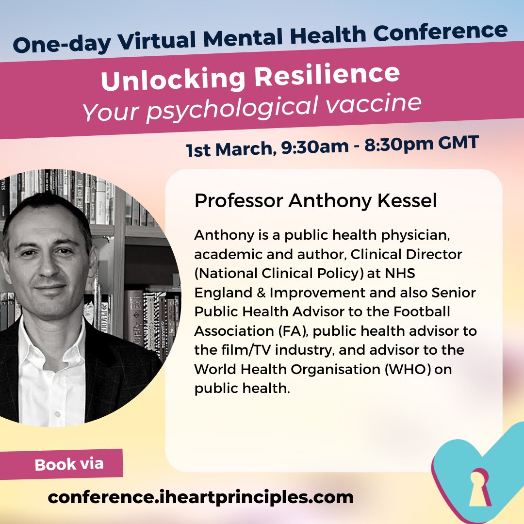 #MeetTheSpeaker

Meet Professor Anthony Kessel...global public health leader and confirmed speaker at the upcoming iheart Conference!

Register here: conference.iheartprinciples.com

#resilientparents #resilientkids #parentwellbeing
#educatorswellbeing #teacherwellbeing #empoweredparents