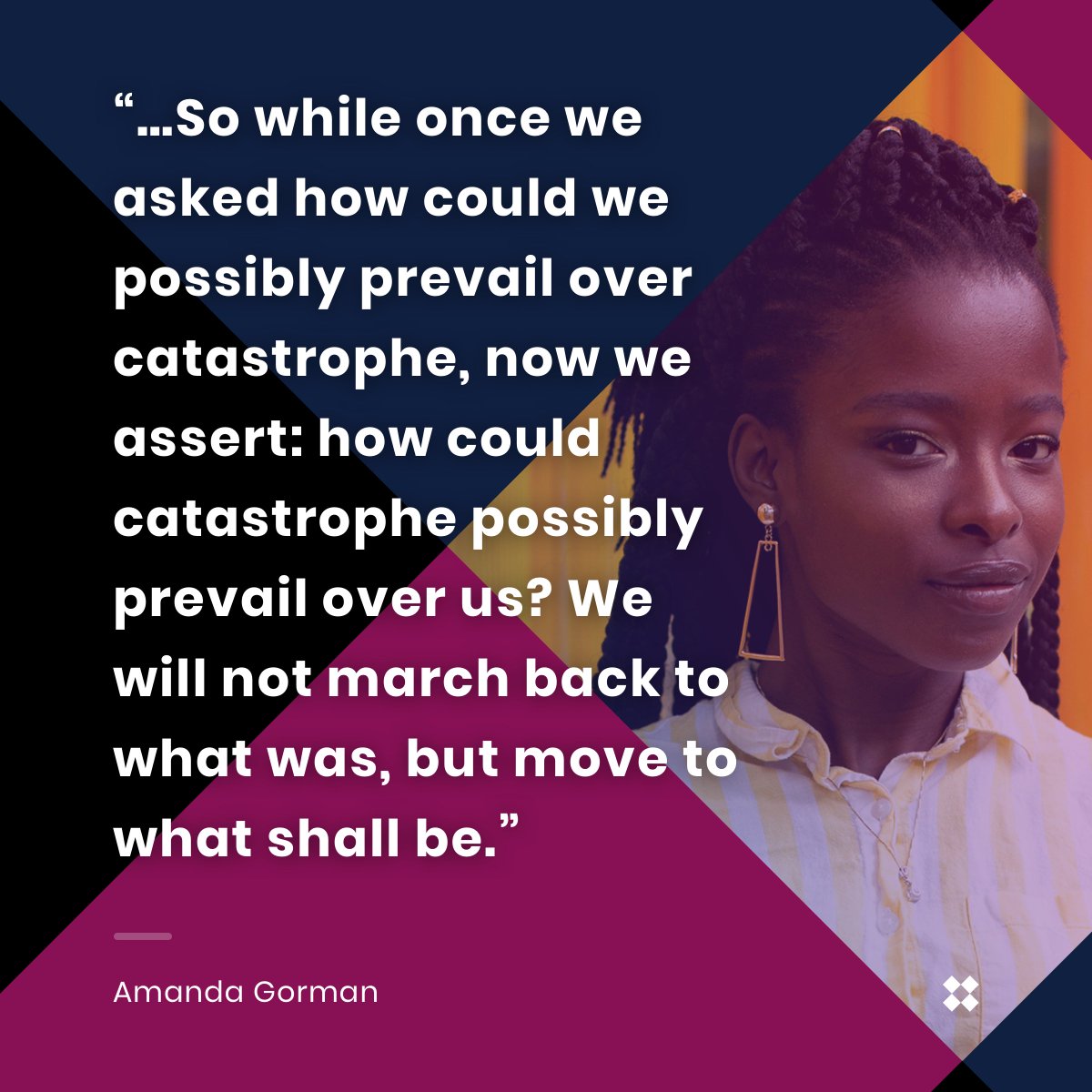 ideacloud_com's tweet image. “…so while once we asked how could we possibly prevail over catastrophe, now we assert: how could catastrophe possibly prevail over us? We will not march back to what was, but move to what shall be.” — Amanda Gorman

#qotd #blackhistorymonth