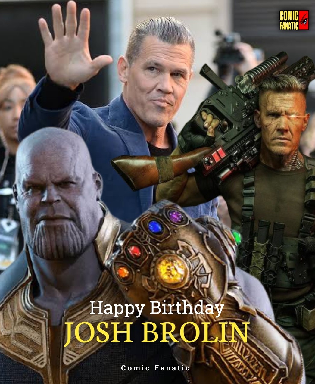 Happy 53rd birthday Josh Brolin aka Cable/Thanos!   
