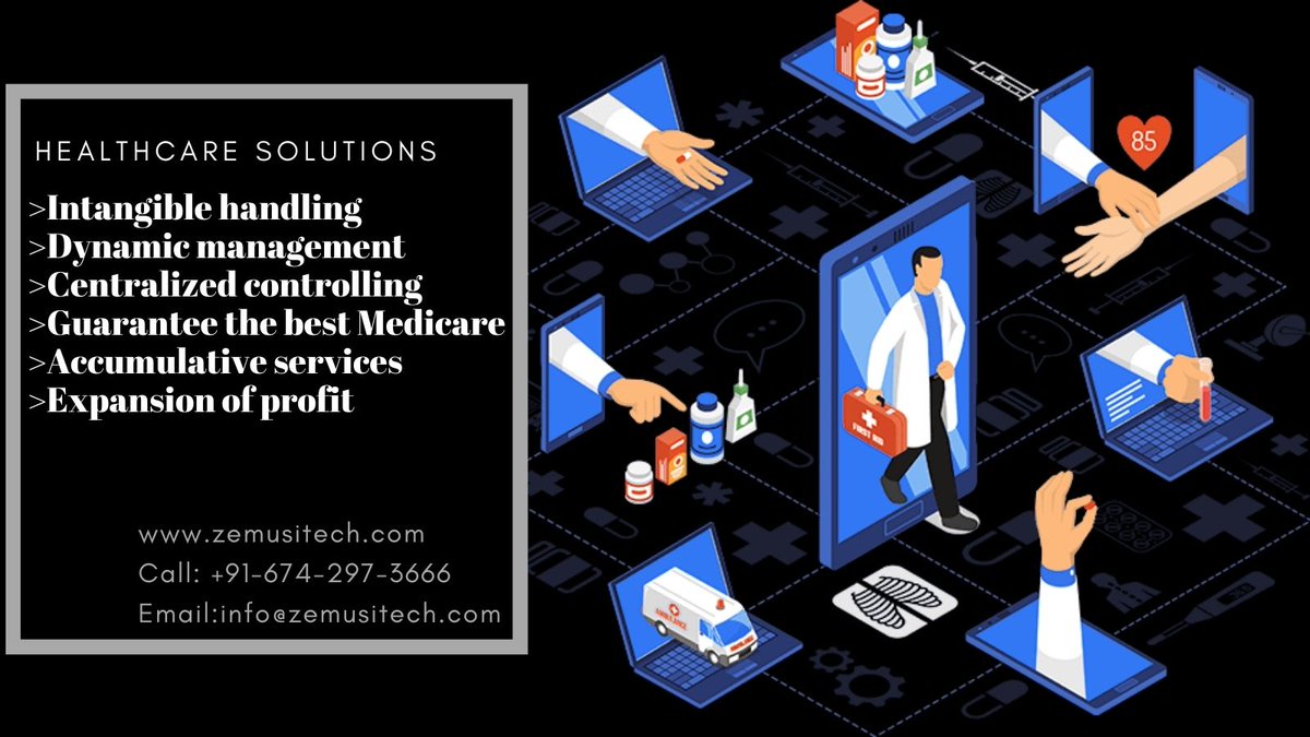 Zemusi_Tech's tweet photo. Hospital Management System Benefits:
#OutPatientManagement
#PurchaseManagement
#InPatientManagement
#OTManagement
#MedicationOrders
#InventoryManagement
#LaboratoryManagement
#pharmacy
#BillingandCollection
#Radiology
#GeneraLedger
#bloodbank
https://t.co/tkTL1Z2ptn https://t.co/ZtNzXaJG8g