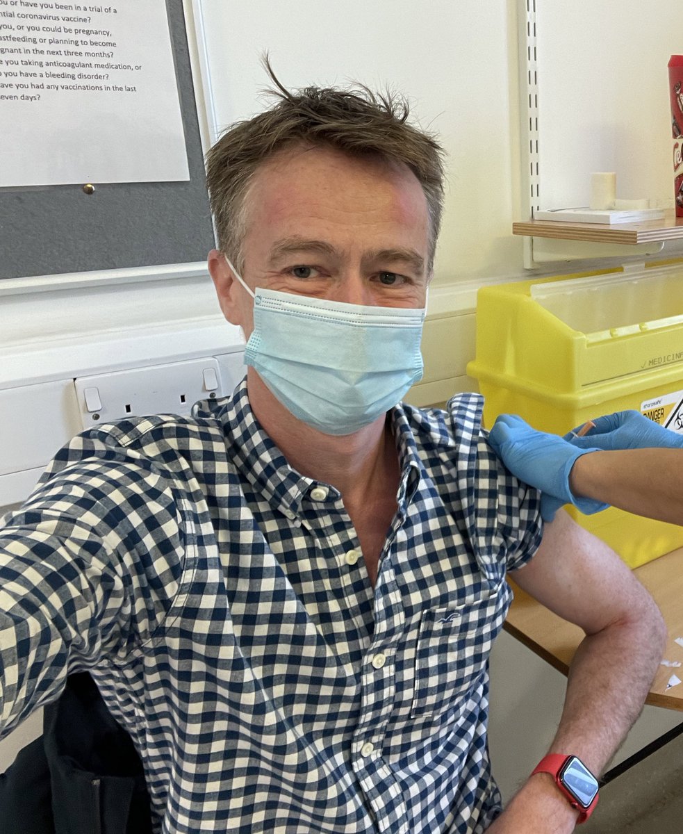 Great to have my #COVIDVaccine today. 
I am all <a href="/AstraZeneca/">AstraZeneca</a> -ed up (well, first dose anyway)
Have your jab when called. 
Awesome service North Lambeth PCN 👏 @ourhealthiersel <a href="/OneHealthLsham/">One Health Lewisham</a> <a href="/HurleyGroup/">Hurley Group</a>