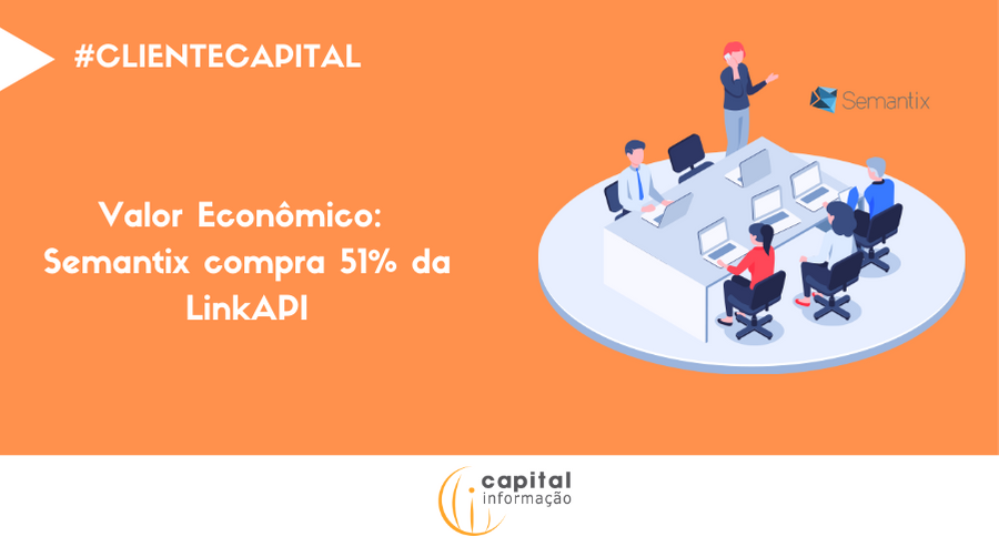 capitalinforma's tweet photo. A Semantix #ClienteCapital é destaque no @valoreconomico!
A empresa de análise de dados, Semantix, anunciou a compra de 51% do capital da LinkApi Solutions, por R$100 milhões.
Confira: https://t.co/HmFXqtlra8
#TI #Telecom #BigData #IA #Semantix https://t.co/gmlvuoAwcF