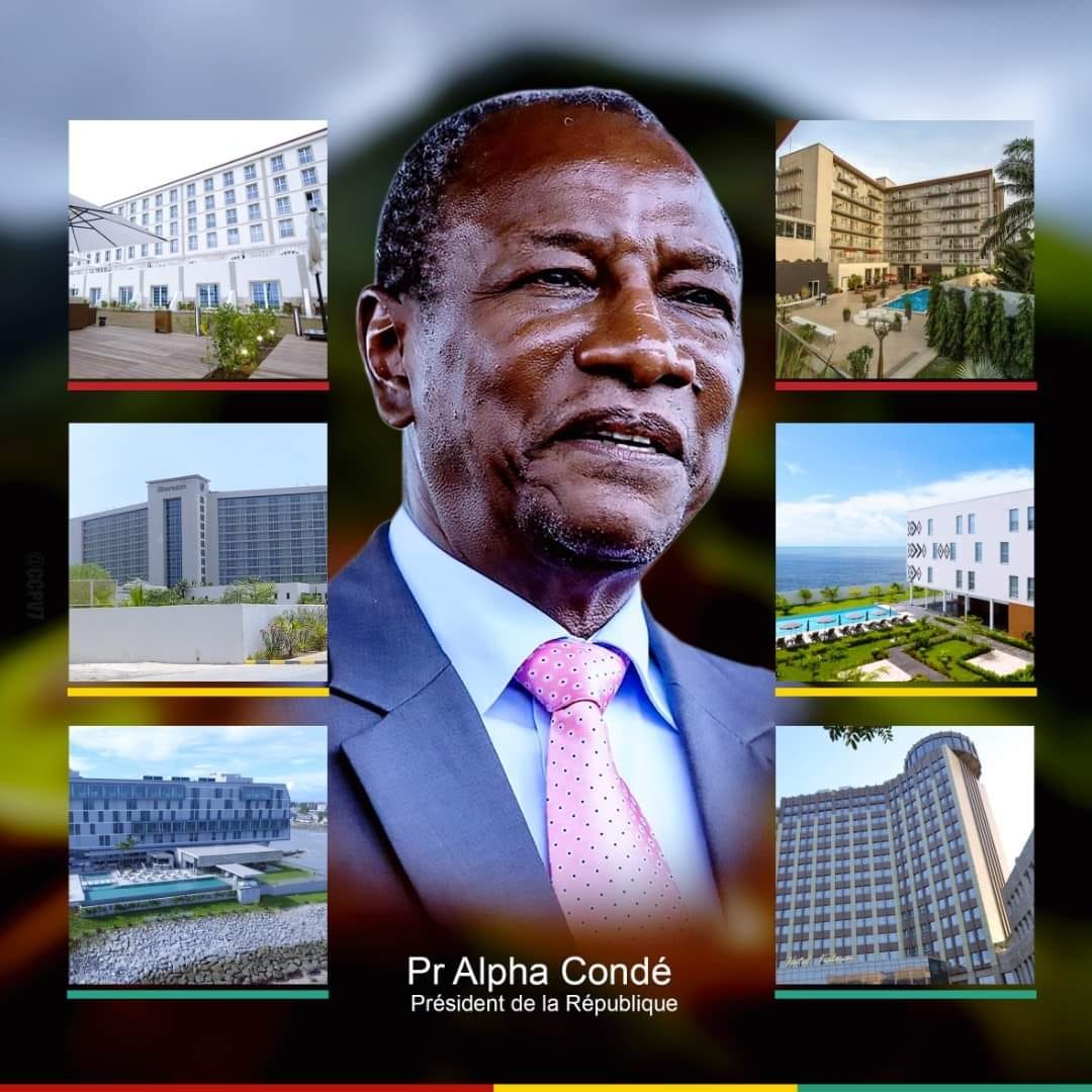 aminata655's tweet photo. Pr @alphacondepresi , champion de l’émergence hôtelière 
Sous la gouvernance du Président Alpha CONDE, nombreux hôtels de haut standing ont été érigés ici et là, au nombre desquels on peut citer : Kaloum, Noom, Sheraton, Palm camayenne, ONOMO, le centre des affaires du Niger... https://t.co/IgD9VuGiP9