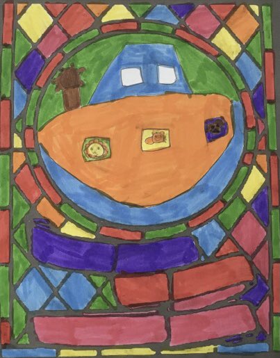LaxtonJunior's tweet photo. Year One are learning about the features of church buildings in RE and this week we focused on stained glass windows. Can you guess which Bible story is depicted in our window designs? #stainedglasswindows #biblestory #storytellingweek #WeAreLJS #LJSYearOne #LJSRE #noahsark https://t.co/bYbhprT42Y