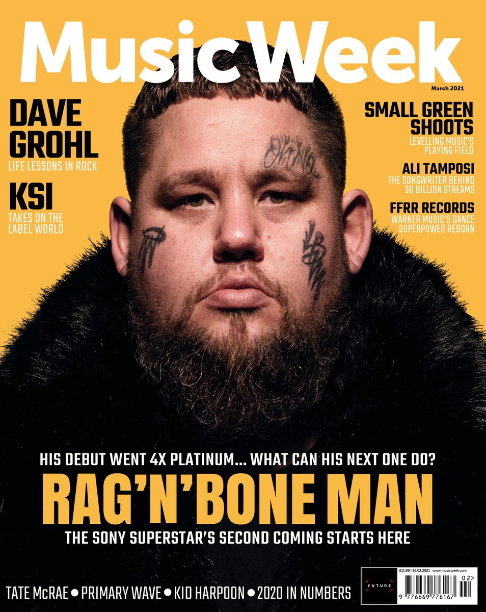 ben_homewood's tweet photo. Here's the cover of the new @MusicWeek. Thank you @RagNBoneMan and team for talking so openly for the first cover story of a new era, and big up @kidharpoon for telling me the tale of Watermelon Sugar. Massive thanks to everyone in the issue and all who helped make it <3 <3 https://t.co/JuBrgnOzU6