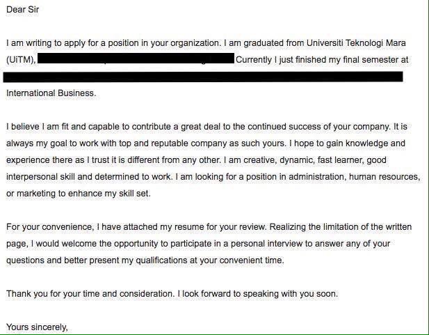 Cara Memohon Kerja Melalui Email Bahasa Melayu : Cara melamar pekerjaan