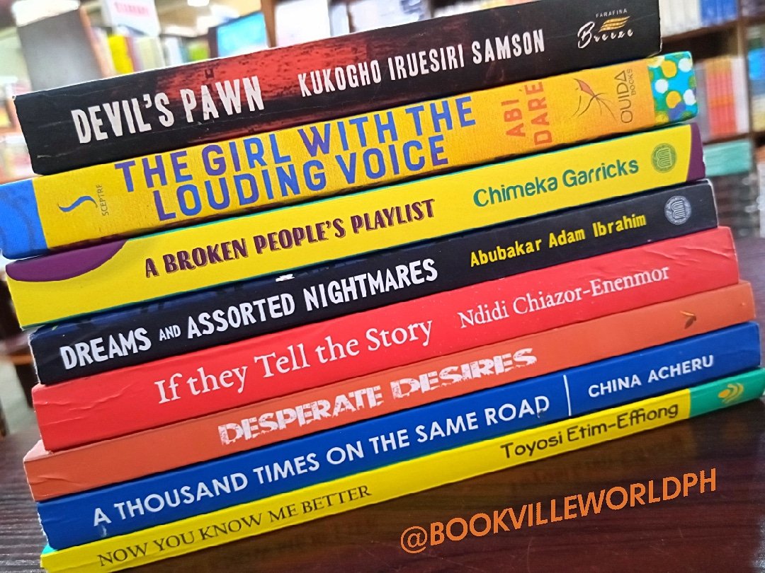 Bookvilleworld's tweet photo. #WeekendFreshness

The Devil's Pawn N3900
The Girl With the Louding Voice N4400
A Broken People's Playlist N3600
Dreams and Assorted Nightmares N4100
If They Tell You the Story N3000
Desperate Desires N2600
A Thousand Times on The Same Road N3500
Now You Know Me Better N5000 https://t.co/C3A7bZYqqL