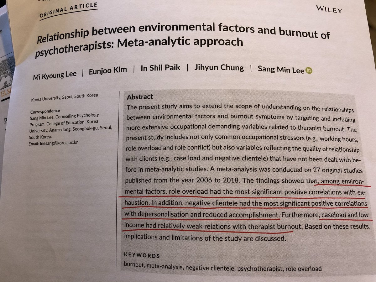 spring_seba's tweet photo. A productive morning’s reading. #universityofderby #postgraduate #clinicalsupervision #supervisoryalliance #burnout #kyounglee et al https://t.co/wmrpakav41
