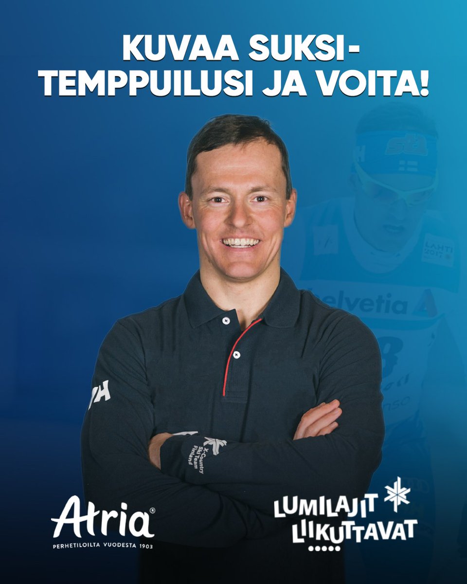 Hei koululaiset ja opettajat! Atria ja Lasten Lumipäivät järjestävät yhdessä kilpailun, jonka palkintona arvotaan olympiavoittaja Sami Jauhojärven vetämä liikuntatunti ja herkulliset eväät koko luokalle. Tsekkaa lisätiedot 👉 lumilajitliikuttavat.fi/voita-liikunta…