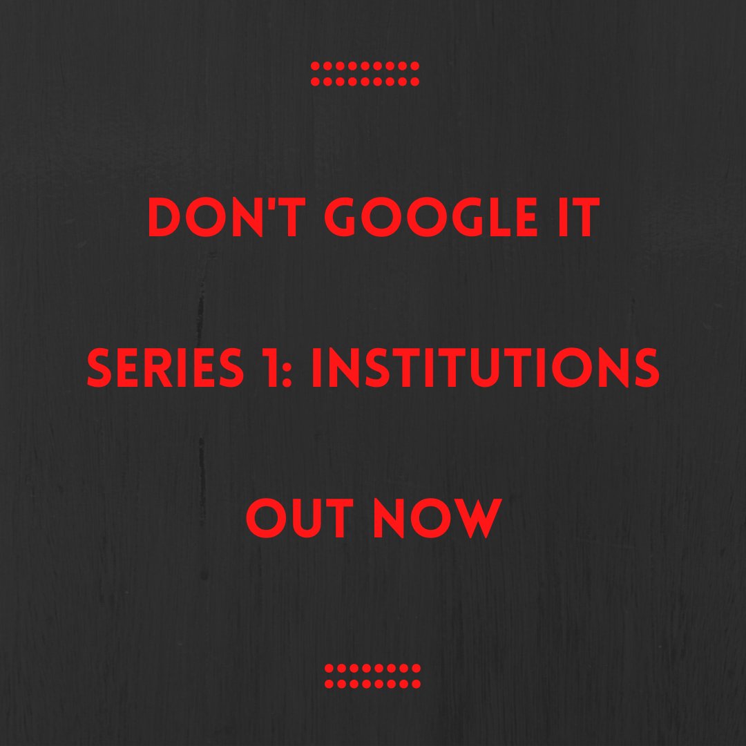 Welcome to Don't Google It, and Series 1: Institutions

4x episodes from 4x great people!

Each episode has Closed Captions and can be found at dontgoogleit.org

Series 2 coming in mid-April. But for now... Series 1!

Enjoy!

:::::::: DGI ::::::::

<a href="/lara_haworth/">Lara Haworth</a> <a href="/bhaesa/">✨Bhavani Esapathi✨</a>