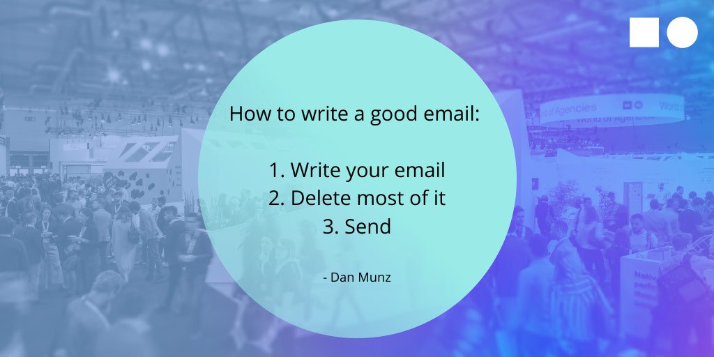 dmexco's tweet photo. Always keep it short and simple.

🎉 Happy weekend! 

#quote #marketing #marketingqote #email #simple #emailwriting #emails #tgif https://t.co/LN6BtnuckY