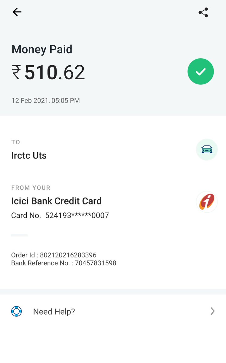 AMITMAITY993214's tweet photo. UTS Complaints https://t.co/qH2XBN2bXD via @twitterapi 
Today i have recharged the wallet for Rs 510.62 The amount debited from my account and not credited to the wallet. Please refund or add it to my wallet.
Uts id - 9932140139(my mobile number) 
Date -12/02/2021
Time - 5:05 pm https://t.co/yF0oSZP0Hx