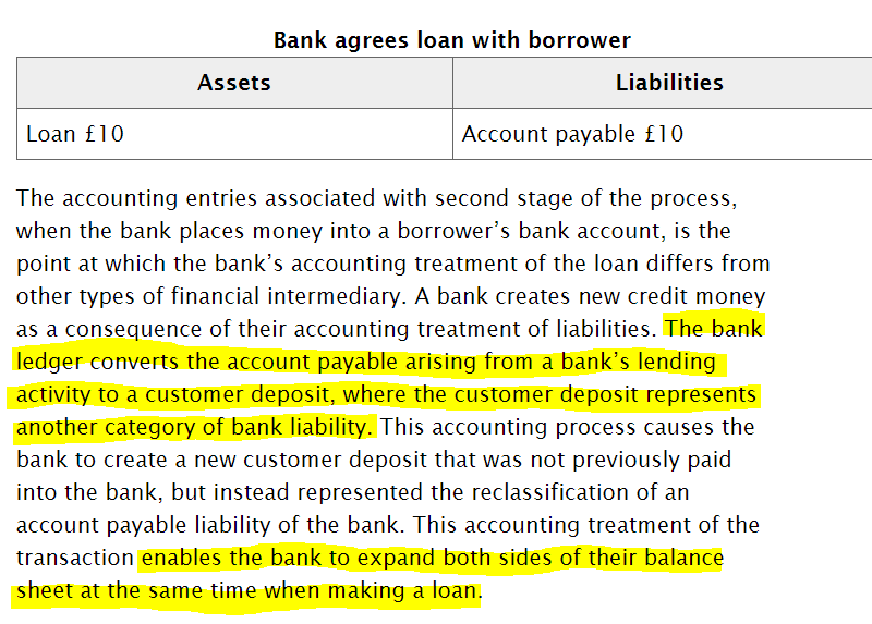 Instead, whenever ANY commercial bank gives out a loan, they directly add to the money supply. The act of adding credit to their balance sheet creates money, right then and there. As such, commercial banks cannot be thought of as mere intermediaries.