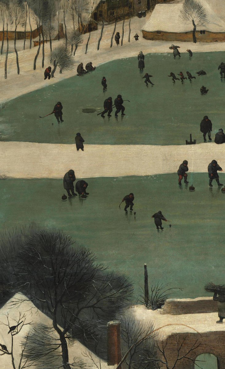 While the hunters slouch back home with their meagre catch, people are enjoying themselves on the ice. Skating, ice hockey ("colf" or "kolf") and curling.
